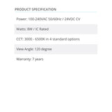 2 Pk Radiance LPC 0140 LED Downlight 3000 8W 570-680lm Dimmable  - Prism One