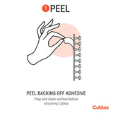 Cablox Mini 2x8 Premium Cable Management Adhesive Cord Organizer Universal Cable Fit  - Prism One