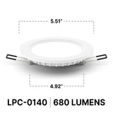 Radiance LPC 0140 LED Downlight | 3000-4500K | 8W | 570-680lm Dimmable  - Prism One