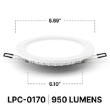 Radiance LPC 0170 LED Downlight | 3000-4500K | 10.6W | 870-950lm Dimmable  - Prism One