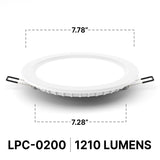 Radiance LPC 0200 LED Downlight | 3000-4500K | 11W | 1060-1210lm Dimmable  - Prism One