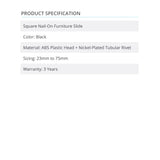 CrystalSlide Classic Nail-On Square Premium Floor Protection 1in to 2in  - Prism One