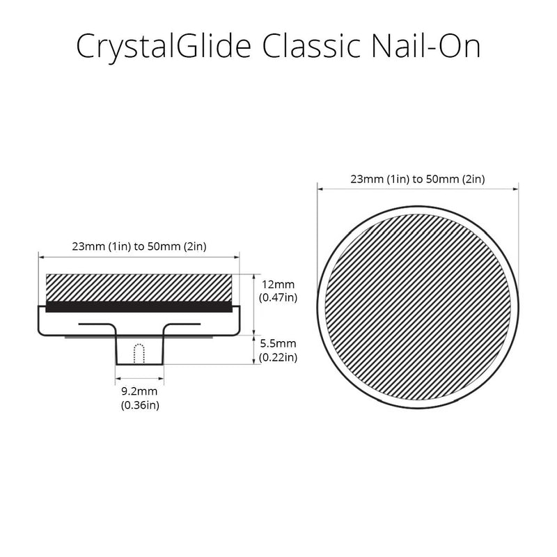 CrystalSlide Classic Nail-On Round Premium Floor Protection 1in to 2in  - Prism One