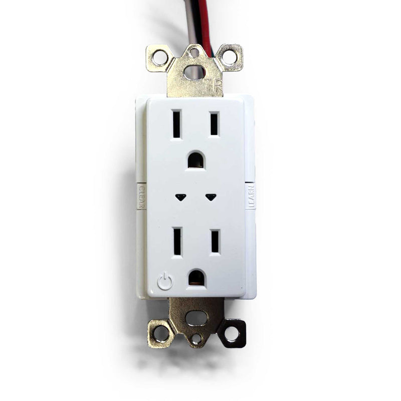 Split Duplex Controlled Outlet - White  - Prism One